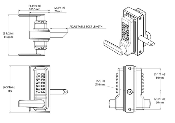 Superlock Code Gate Lock with Handle