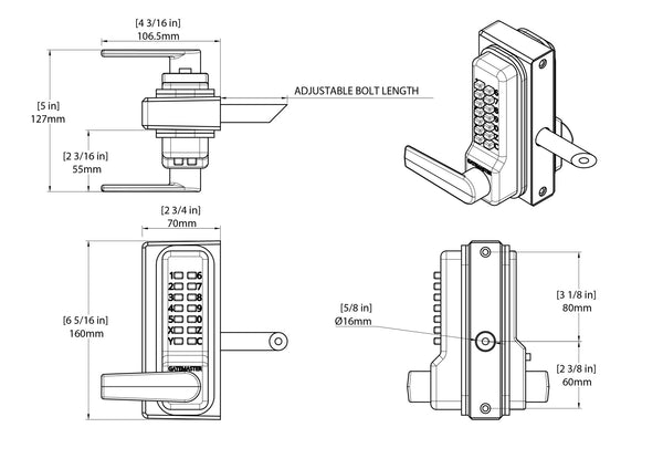 Superlock Code Gate Lock with Handle