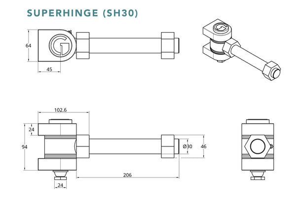 Gatemaster Superhinge – Heavy-Duty Adjustable Gate Hinge