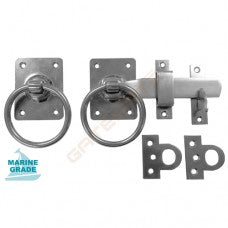 Stainless Steel Craftsman Ring Gate Latch, stainless steel fasteners included